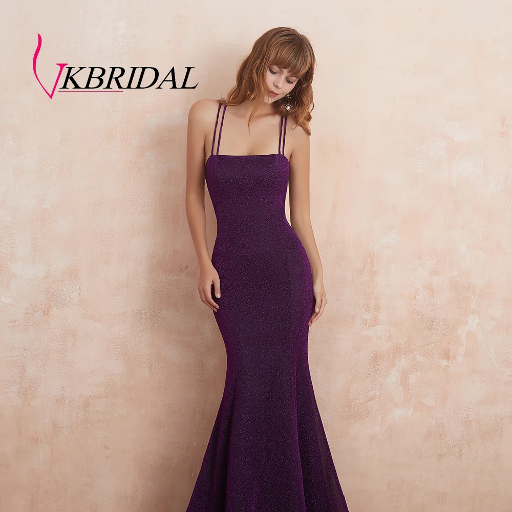 VKBRIDAL Sparkle Glittery Long Prom Dresses 2019 Sexy Spaghetti Strappy Back Shiny Glitter Mermaid Evening Gowns | Свадьбы и