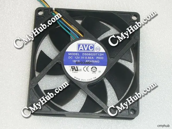 Для AVC DS08020T12H P033 DC12V 0.50A 8020 8 см 80 мм 80x80x20 5 контактный Вентилятор охлаждения|Кулеры и