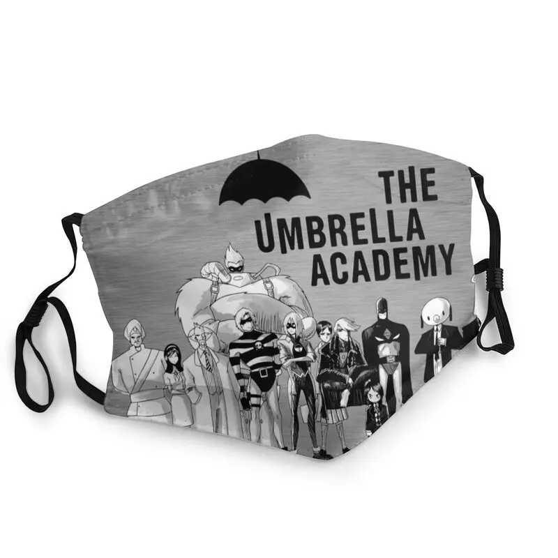 

The Umbrella Academy Superhero Anime Non-Disposable Face Mask Adult TV Series Dustproof Protection Cover Respirator Mouth Muffle