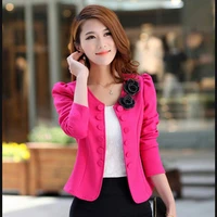 lady short suit jacket blazers double breasted black white pink blazer feminino korean clothing slim 2020 womens fashion tops