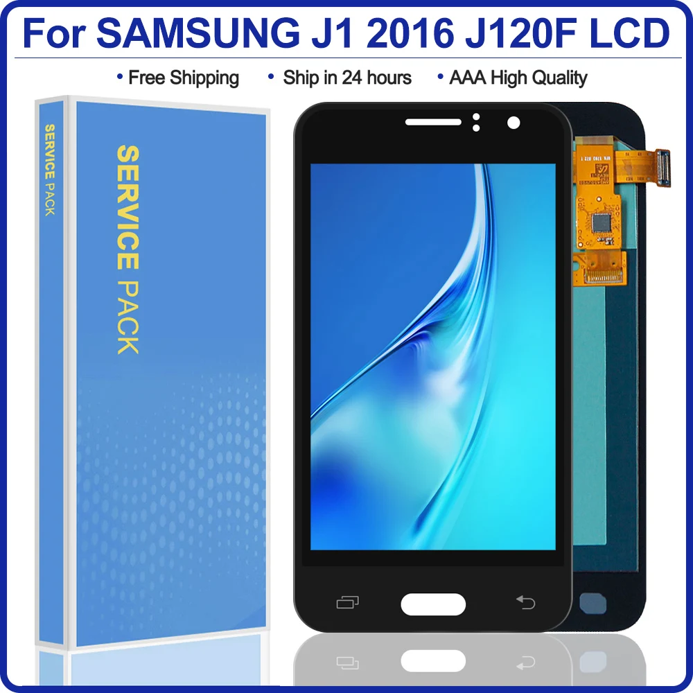 Оригинальный ЖК дисплей J120 для Samsung Galaxy J1 2016 J120F J120DS J120G J120M с сенсорным экраном и