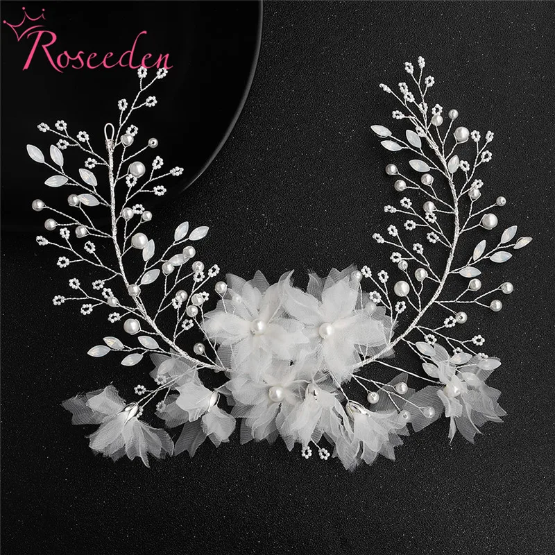 

Женская Кружевная повязка на голову, с жемчугом и кристаллами