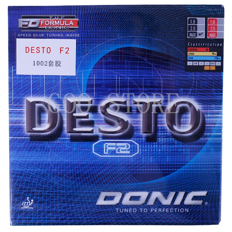 

DONIC F2 DESTO Table Tennis Rubber Quick Attack Loop pimples in with sponge ping pong tenis de mesa