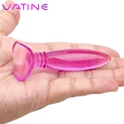 Анальная пробка VATINE, мини-фаллоимитатор на присоске для начинающих, интимные игрушки для мужчин и женщин, Желейная Анальная пробка, массажер простаты, анальный фаллоимитатор, случайный цвет