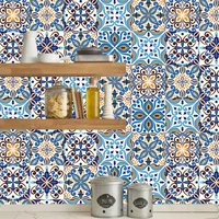 morocco style retro strip wall sticker cupboard bathroom kitchen decoration wallpaper waterproof peel stick vinyl art wall dec