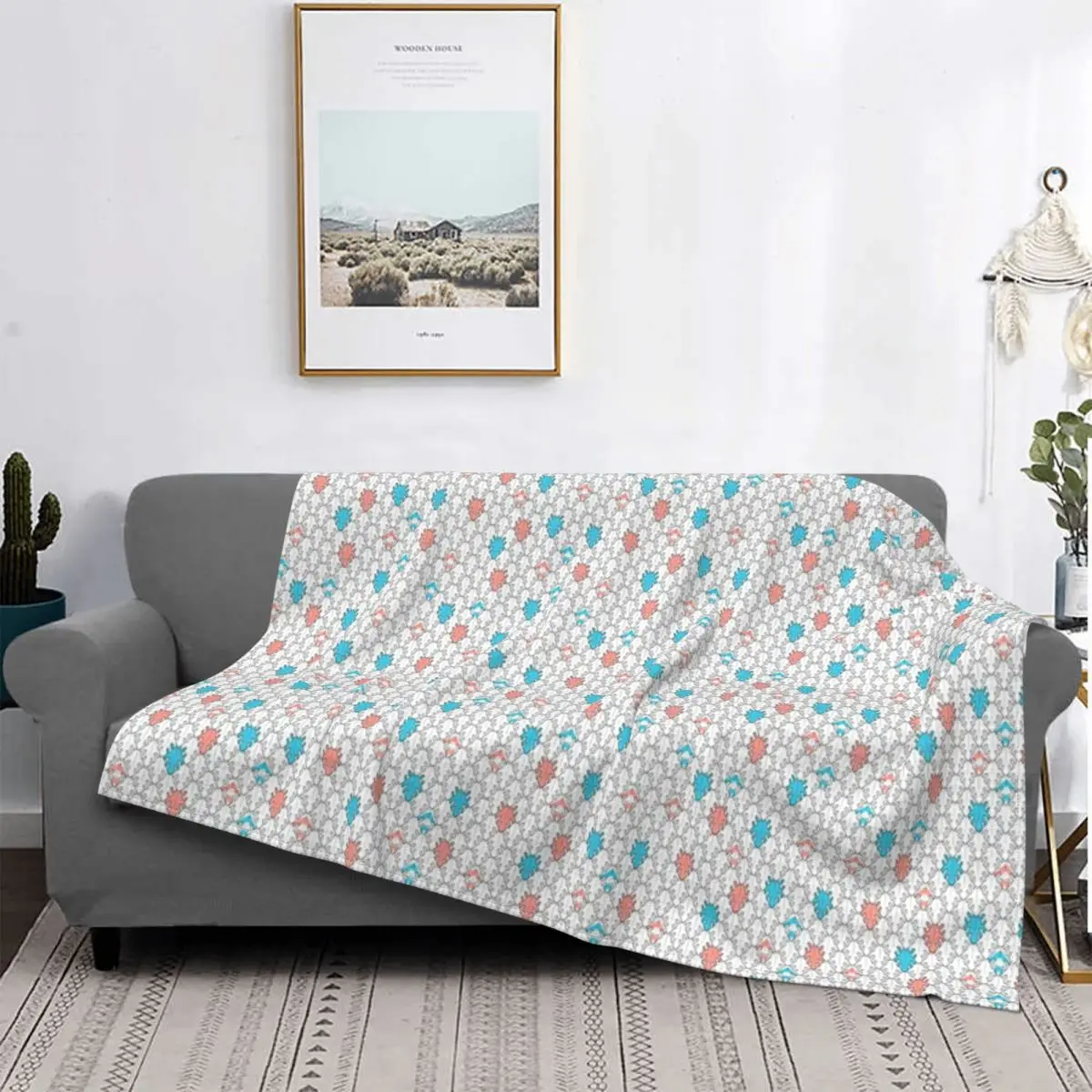 

Pastel Monstera Blanket Bedspread Bed Plaid Bed Cover Anime Plush Summer Blanket Summer Bedspreads