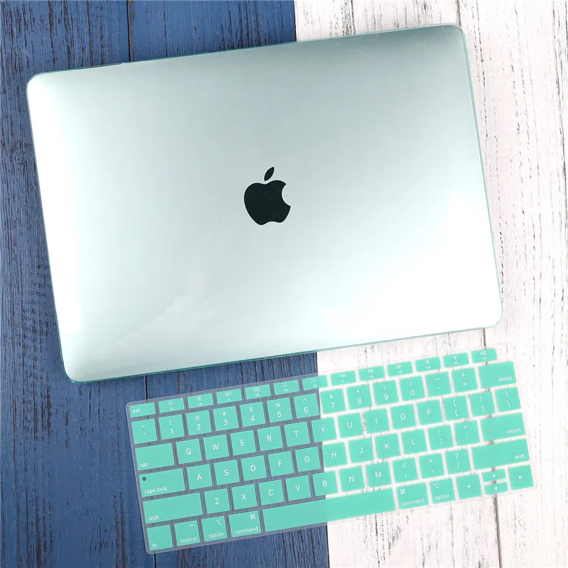 Crystal green Для Macbook Air 13 Чехол A1932 новейшая версия Жесткий кристально чистый матовый чехол для ноутбука MacBook air 1" дюймов 13 дюймов retina дисплей - Цвет: Crystal green