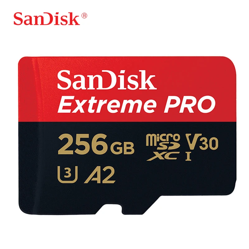 

SanDisk Extreme PRO microSDXC UHS-I Card 64GB 128GB 256GB Up to 170MB/s Read Speed U3 V30 A2 Memory Card TransFlash TF Card 4K