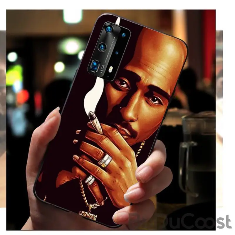

Rapper 2pac Singer Tupac Phone Case for huawei P40 pro lite P8 P9 P10 P20 P30 psmart 2019 2017 2018