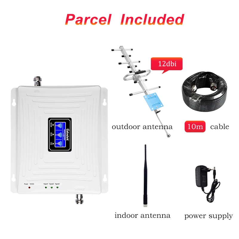 

Lintratek Cellular Amplifier GSM 2G 3G 4G 900 1800 2100 2600 B7 LTE 4G Signal Booster Mobile Internet DCS UMTS AGC LCD Repeater