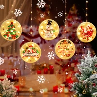 new christmas lights led lights room decoration lights color printing discs copper wire curtain lights