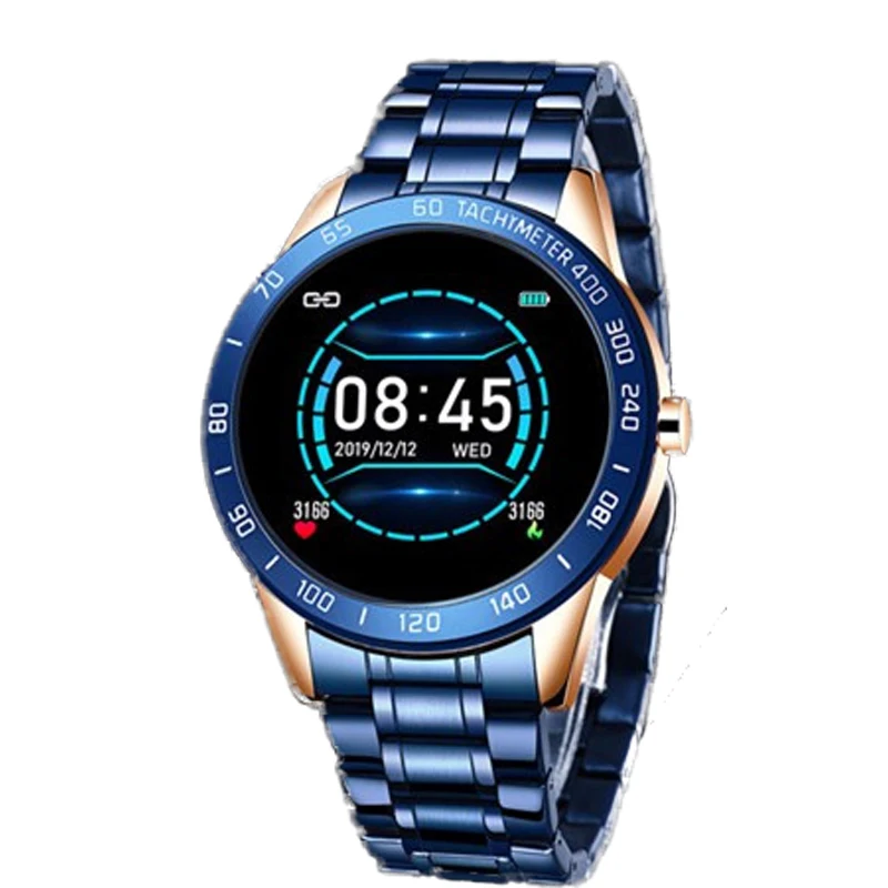 LIGE мужские спортивные умные часы синий водонепроницаемый браслет фитнес трекер