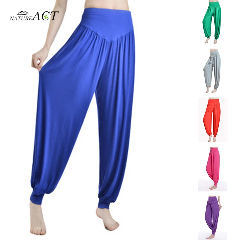 Большие размеры Женские Модальные штаны-фонарики штаны для йоги дышащие мягкие