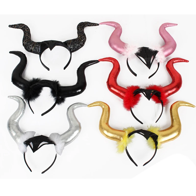 Повязка на голову ручной работы с овечьим Рогом аксессуар для волос малая ведьма