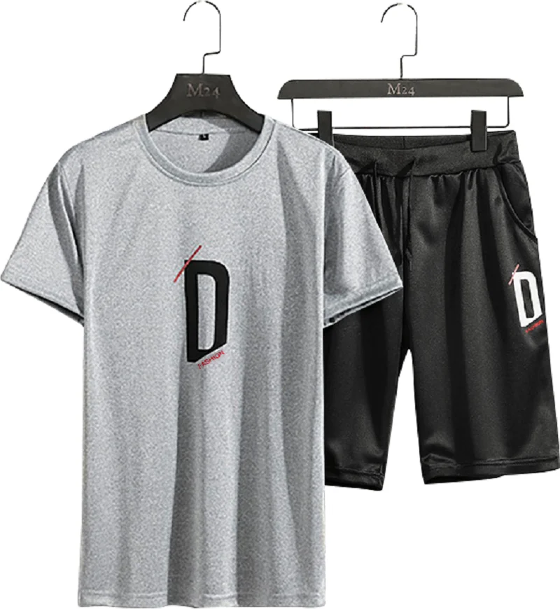 

Men's sportswear suit 2-piece T-shirt and shorts sportswear letter T-shirt summer 2021 men's sportswear men's suit