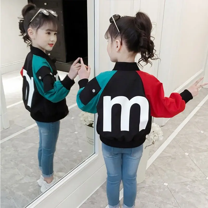 Новинка 2020 года Модные весенне осенние куртки для девочек Модный топ Детские