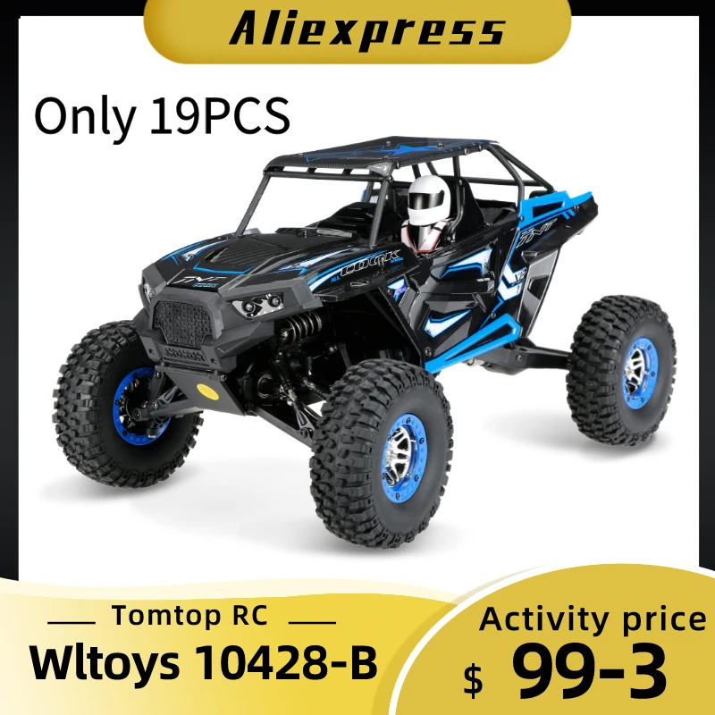 Wltoys 10428-B 1:10 RC Автомобиль 2,4G 2CH 4WD 30 км/ч Электрический матовый внедорожный Рок Гусеничный светодиодный фонарь RTR RC альпинистский автомобиль