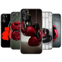 boxing gloves muay thai for xiaomi redmi note 10s 10 9t 9s 9 8t 8 7s 7 6 5a 5 pro max soft black phone case