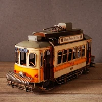 iron tram model industrial style soft ornament decoration american loft cafe bakery bookcase display birthday present gift