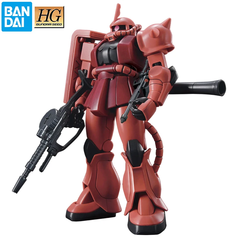 

Экшен-фигурка Bandai, 1/144, Hguc Ms-06S, Zaku 2, Gundam, ПВХ, Коллекционная модель, игрушки для мальчиков, подарок