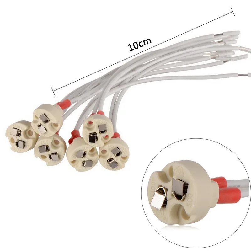 6 шт. MR16 Цоколи керамический разъем для лампы держатель подходит G4 G5.3 . 35 MR11 лампа