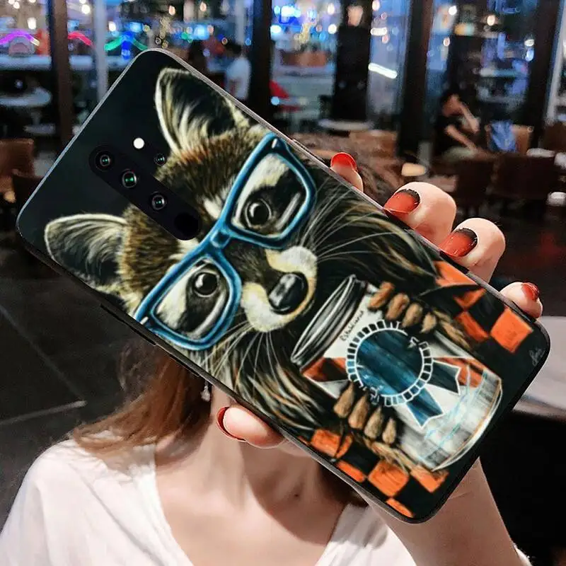 Животное енот искусство для Redmi 9A 9 8A Note 11 10 8 8T Pro Max K20 K30 K40 | Чехлы