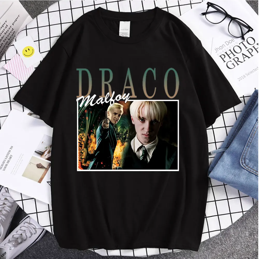 

Fashion Couple Tees Tops Draco Malfoy Printedhot Sale T-Shirt Cartoon Summer Ulzzang Unsiex High Quality Classic Cotton T-shirts