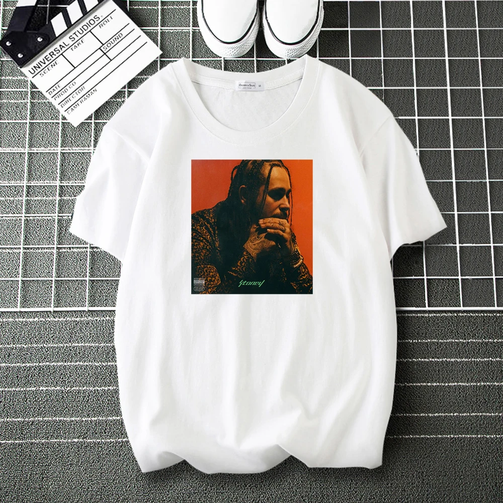 

Post Malone Hot Funko Pop Music Fashion T Shirt Brand Casual Loose Tops Male Hip Hop Harajuku T-Shirts