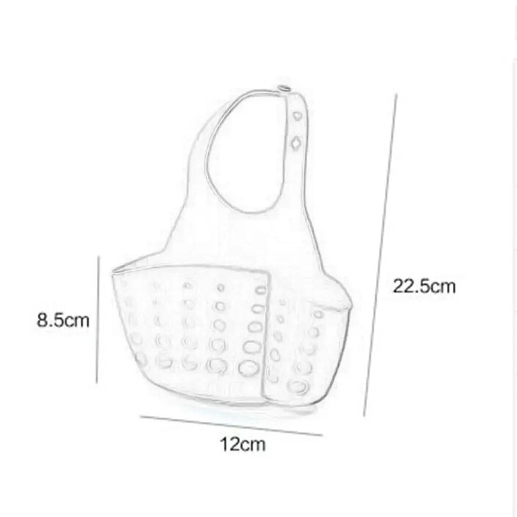 

Sink Shelf Soap Sponge Rack Kitchen Drain Holder Sink Holder Kitchen Portable Hanging Bag Basket household kitchen Storage Racks