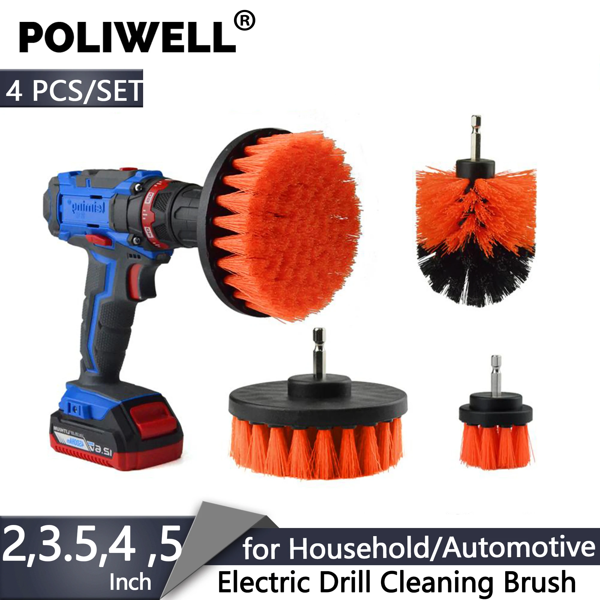 

4 шт., 2/3, 5/4/5 дюйма, электрическая дрель