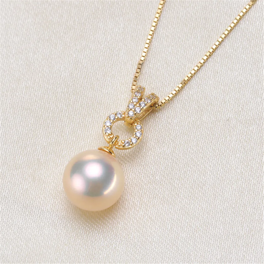 

1PCS S925 Sterling Silver Pearl Tray Charm Connector Bail Pendant Clasp DIY Necklace Jewelry Making Accessories