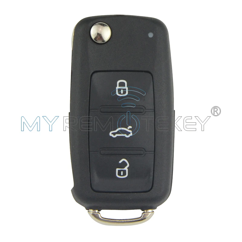 

Flip car remote key for VW Beetle Golf Jetta Eos Polo Tiguan 2011-2013 HU66 3 button 5K0 837 202 AD ID48 434Mhz 202AD remtekey