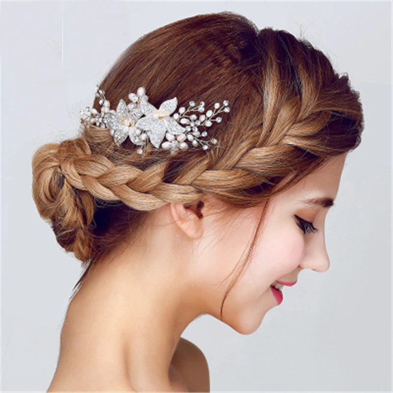 Роскошный цветок горный хрусталь головная повязка свадебные аксессуары для