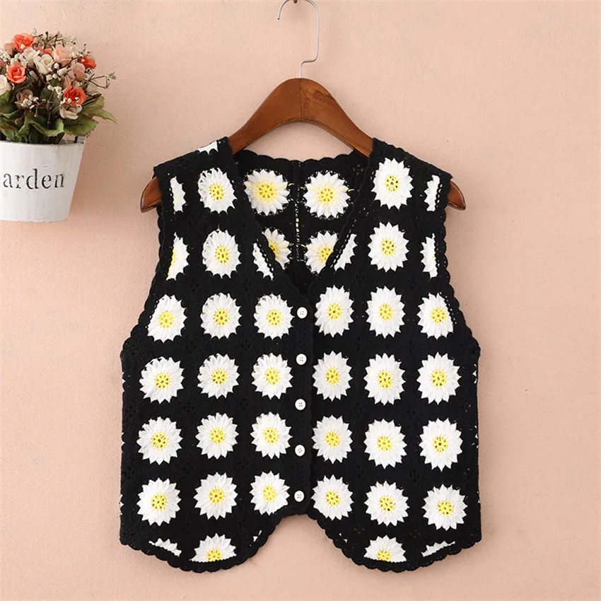 Женский винтажный жилет в стиле бохо этнический без рукавов с цветочной вышивкой