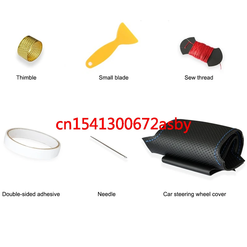 

For Volvo XC60/ S90/ S60L /V40/ S80L DIY custom leather interior car steering wheel cover car accessories