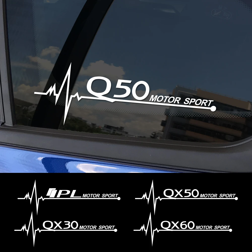 2 шт. светоотражающие виниловые наклейки на боковое окно автомобиля Infiniti Q50 Q30 Q60 Q70