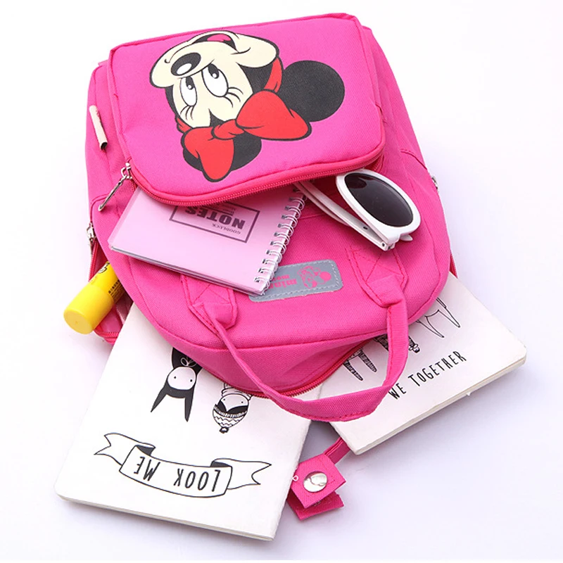 Disney Mickey Minnie Mouse Kids Girls Boy Backpack School-Bags Cartoon New Children Backpacks Kindergarten Nursery BookBag Gift
