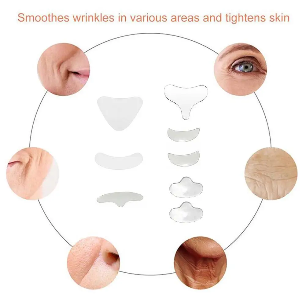

1/2Pcs Reusable Silicone Removal Sticker Face Forehead Neck Eye Sticker Pad Anti Aging Lifting Skin Care Patch