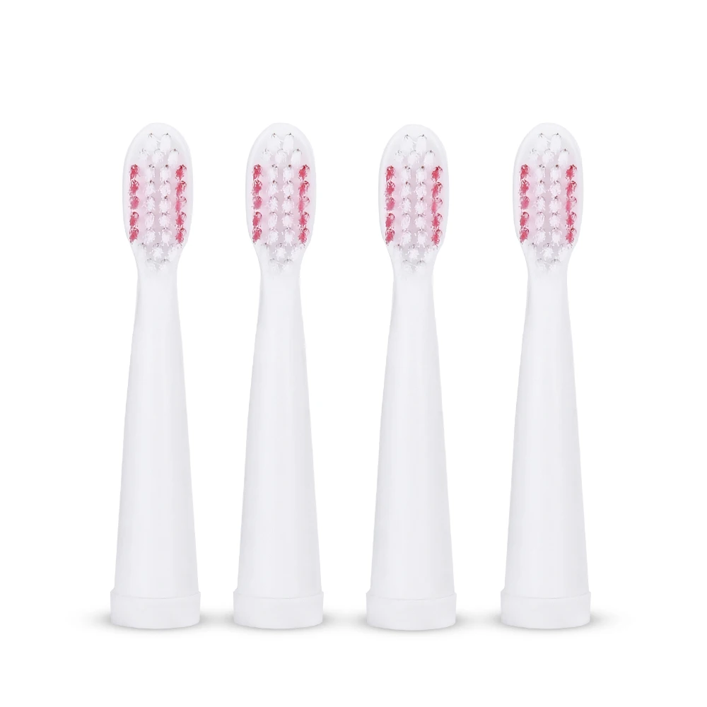 4 heads pink AZDENT AZ-3Pro, электрическая зубная щетка, USB перезаряжаемая, мягкая щетина, щетка для зубов, 5 режимов, водонепроницаемая, для гигиены полости рта, дешевая - Цвет: 4 heads pink