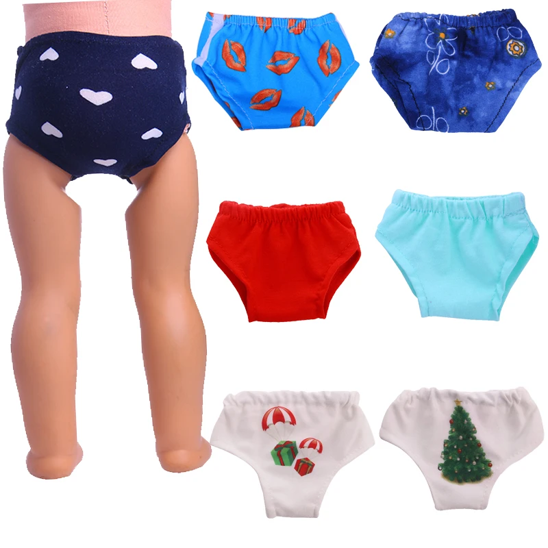 Doll  Clothes Cute Panties for 18 Inch Americian&43cm  Born  Boy Baby Doll Daily Underwear Various