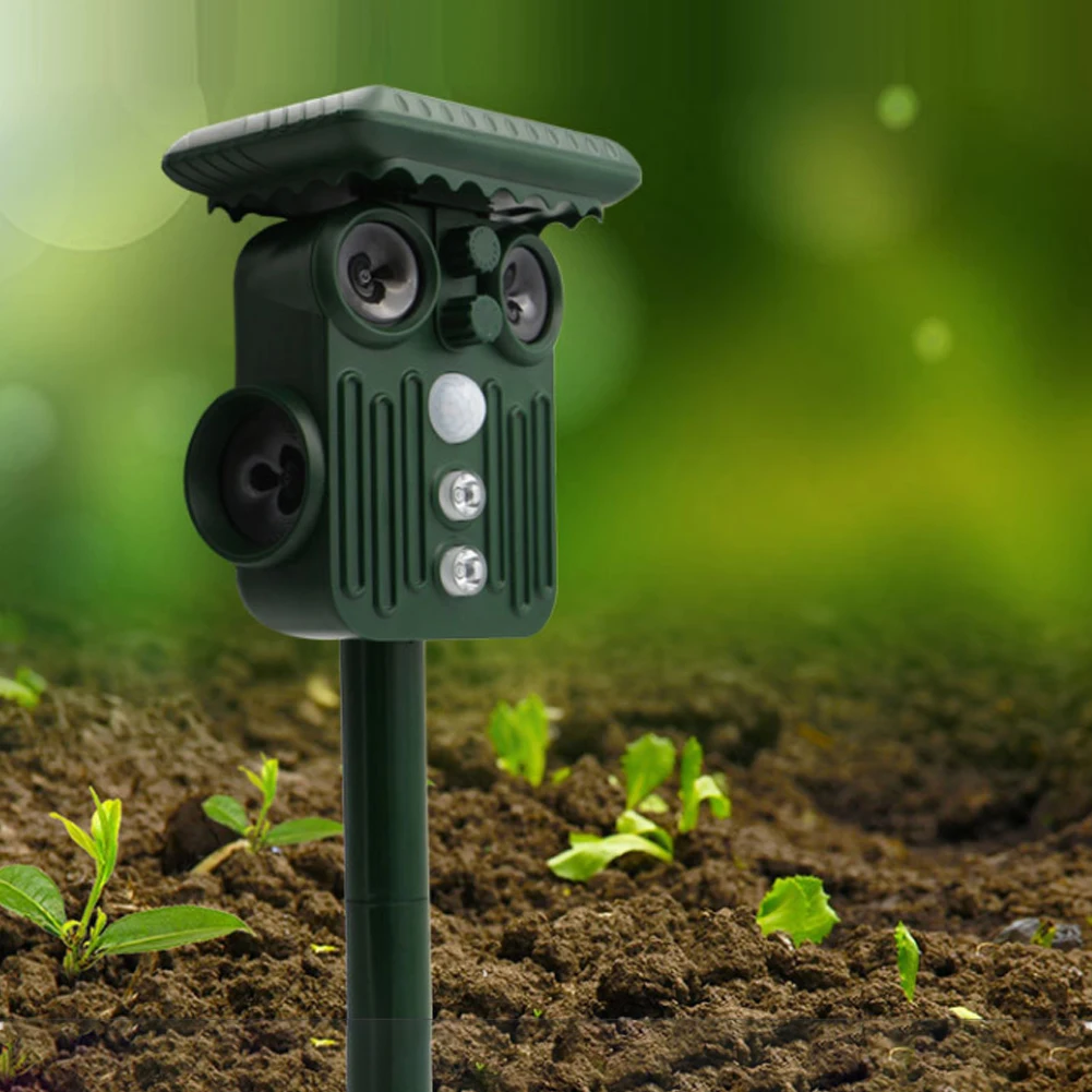 

Animal Repeller Ultrasonic Solar Power Ultrasonic Bird Dog Cat Deer Raccoon Animal Repellent Deterrent for Garden Farm