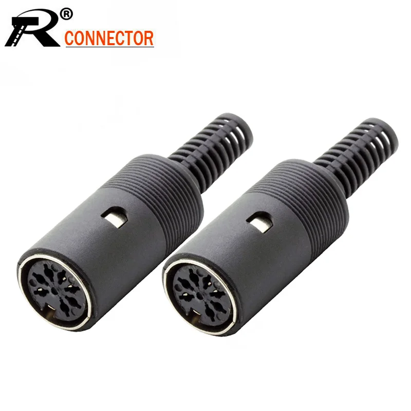 100 шт./лот 7-контактный разъем DIN пластиковый пружинный адаптер преобразователь