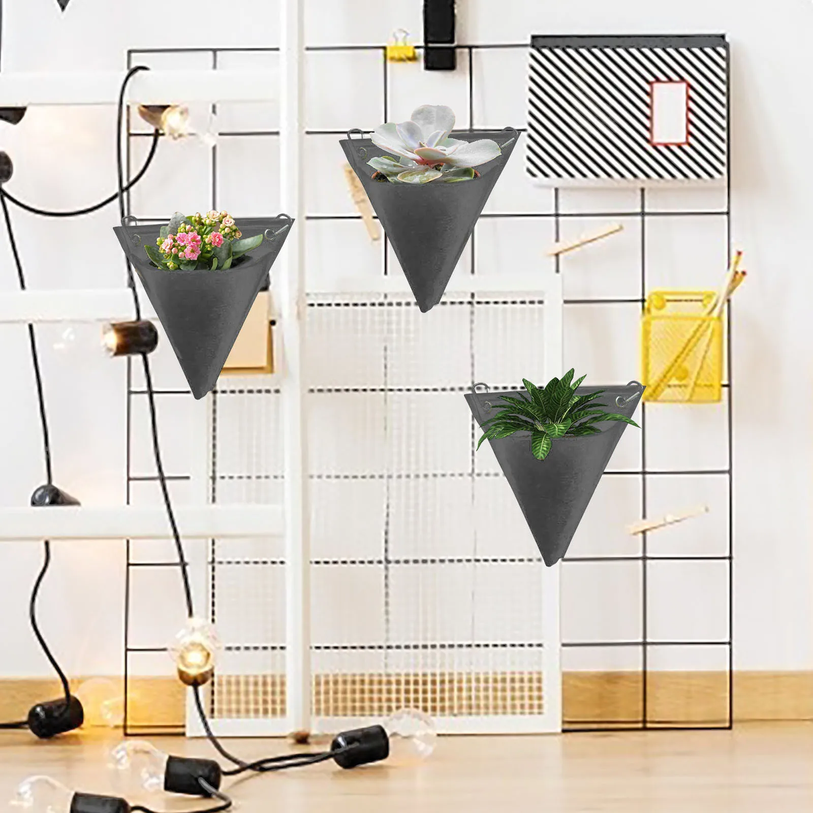 

Wall Mount Hanging Bags Planting Home Supplies Multi Pockets DIY Grow Planter Bag Vertical Grow Vegetable Garden Room Bag
