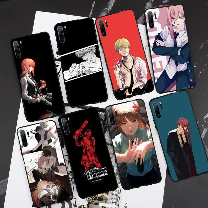 

Anime Chainsaw Man Phone Case For Huawei P20 P30 P40 lite Pro P Smart 2019 Mate 10 20 Lite Pro Nova 5t