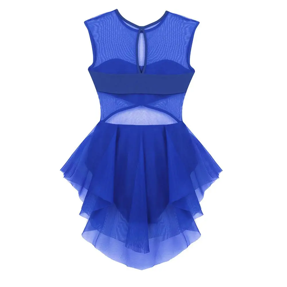 Балетное платье без рукавов для взрослых сетчатая юбка в виде лотоса Купальник