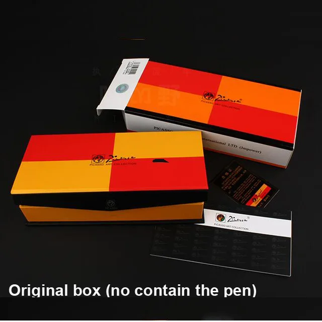 only box ПИКАССО 903 Переливающаяся Нефритовая и серебряная перьевая ручка с перьевым наконечником с оригинальной коробкой на выбор, канцелярская ручка для школы и офиса - Цвет: only box