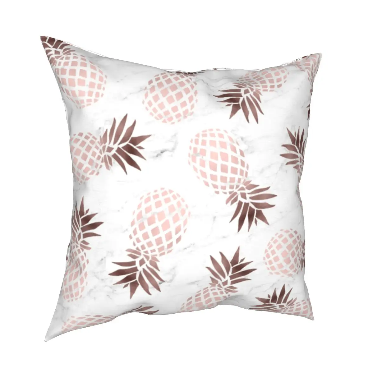 Элегантный белый Мрамор розовое золото Подушка &quotАнанас&quot Чехлы розовые