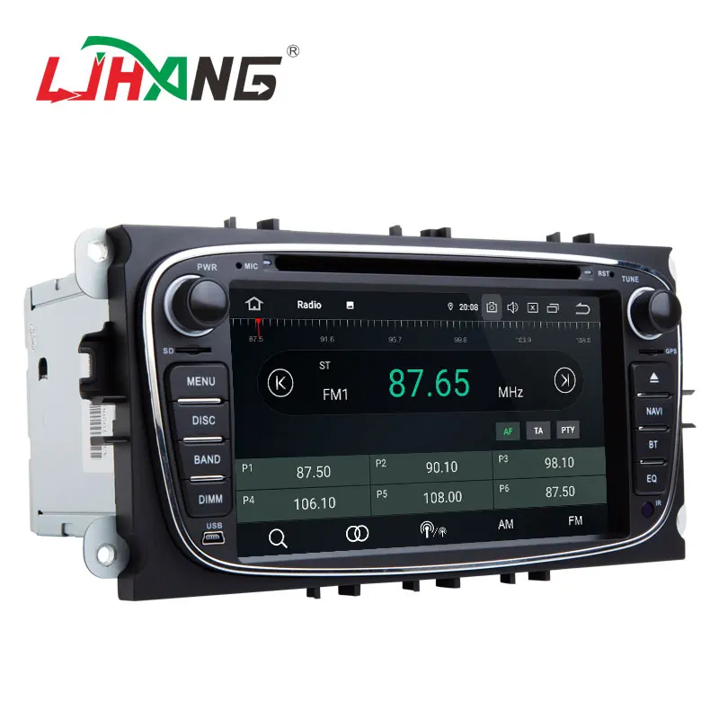 Kaufen LJHANG Android 10 Auto DVD-Player Für FORD FOCUS Mondeo S-MAX C-MAX Galaxy Kuga GPS Navigation Multimedia 2 Din Auto Radio Stereo