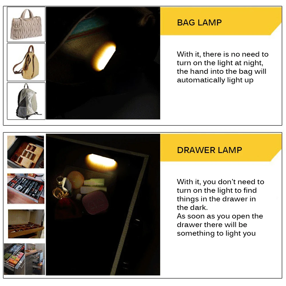 6/10 светодиодный ных ночных светильников для шкафа с датчиком движения | Дом и сад