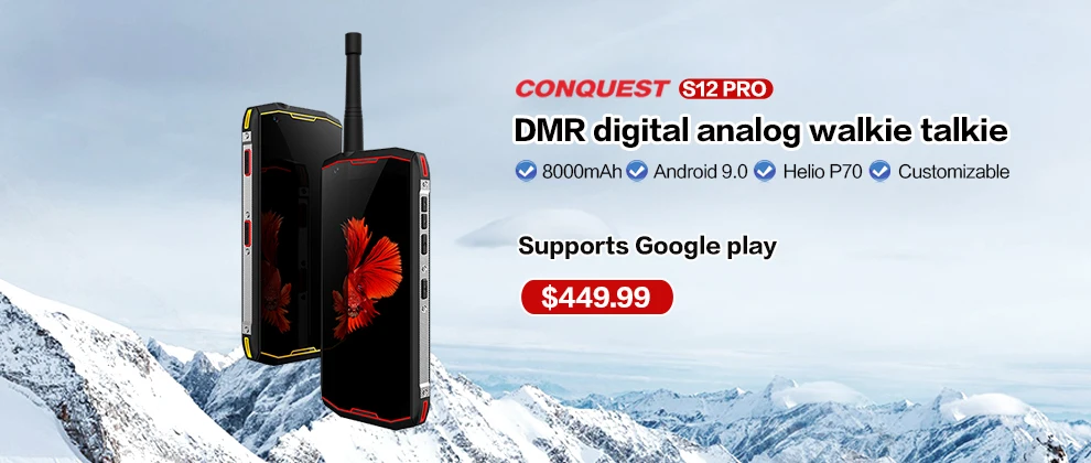 CONQUEST S8 прочный смартфон 4 Гб 64 Гб рация IP68 Телефон ГЛОНАСС 6000 мАч батарея NFC 4G LTE IP68 противоударный прочный телефон